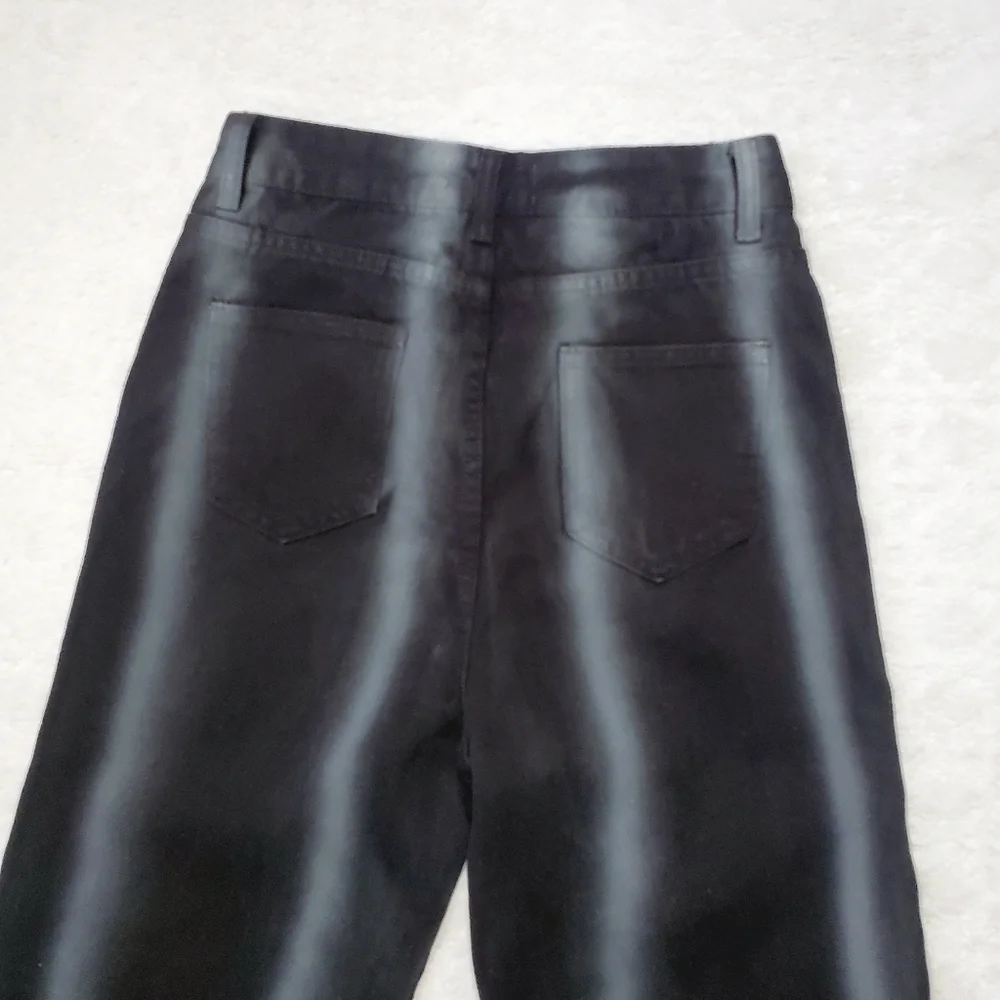 Cider | Black Faded Striped High Waist Wide Leg Jeans - Picture 7 of 7